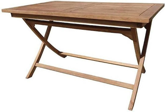 Garten- und Terrassentisch aus Teak Zusammenklappbar 5046G 120x70x75cm