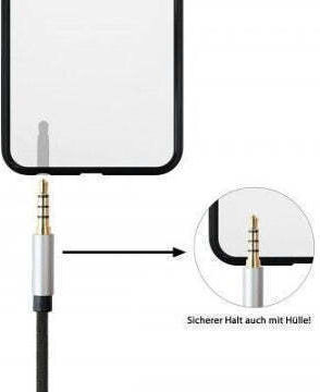 3.5mm Male To 3.5mm Male Black 1m Audio Cable With Gold Plated Terminals