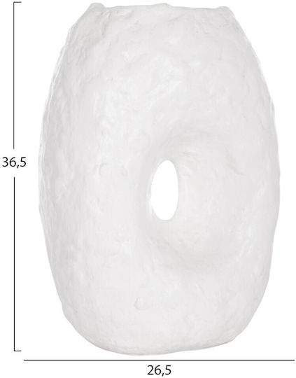HomeMarkt Vază Decorativă Din ceramică Namentis Alb 16x5x36cm 1buc