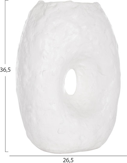HomeMarkt Vază Decorativă Din ceramică Namentis Alb 16x5x36cm 1buc