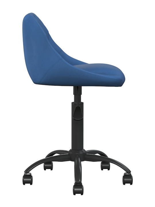 Office Desk Stool with Backrest Blue 44x46x67.5cm