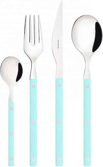 Casa Bugatti Set de Tacâmuri Inoxidabil Albastru 24buc