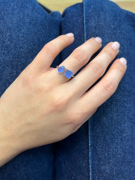 Mentzos Damen Ring mit Steinen aus Silber