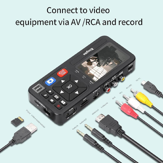 1080p Videoaufzeichnungskarte Rca Video Grabber Vcr Dvd Vhs Hi8 Camcorder Direkt Zu Speicherkarte Usb 3-Zoll Display Fernbedienung Multifunktional