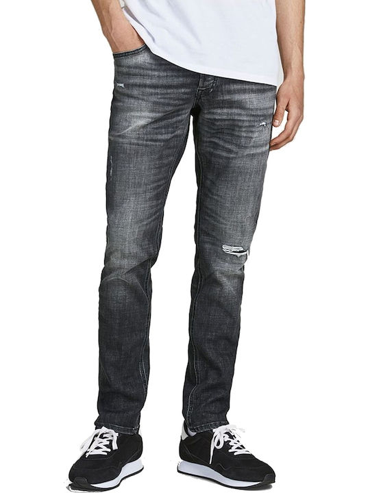Glenn Original Herren Jeanshose Elastisch mit Slim Passform Schwarz