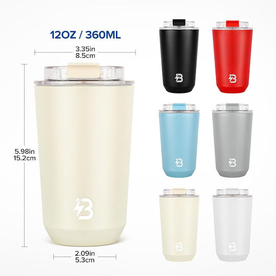 Uncle George Ποτήρι Θερμός Ανοξείδωτο / Αλουμίνιο BPA Free 355ml ΑΣΠΡΟ