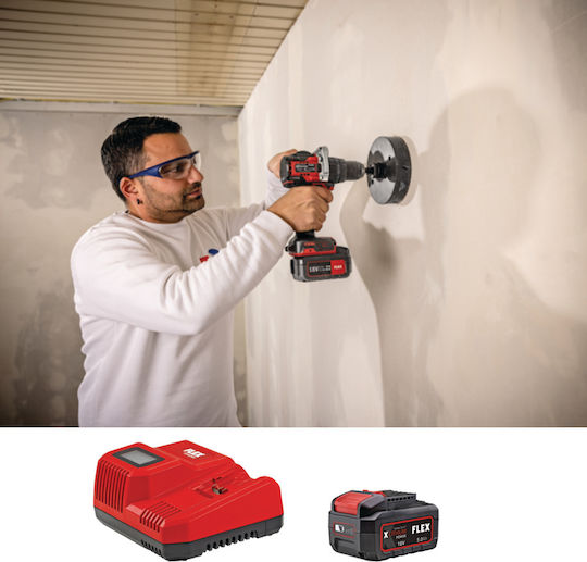 Flex PD 2G 18.0-EC-HD Κρουστικό Δραπανοκατσάβιδο Μπαταρίας Brushless 18V 1x5Ah