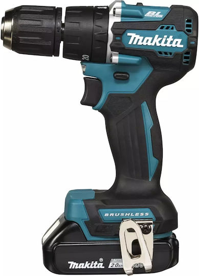 Makita DHP487RAJ Κρουστικό Δραπανοκατσάβιδο Μπαταρίας Brushless 18V 2x2Ah