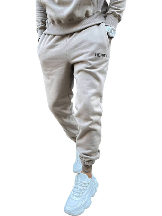 6-110 Sweatpants with Elastic Beige
