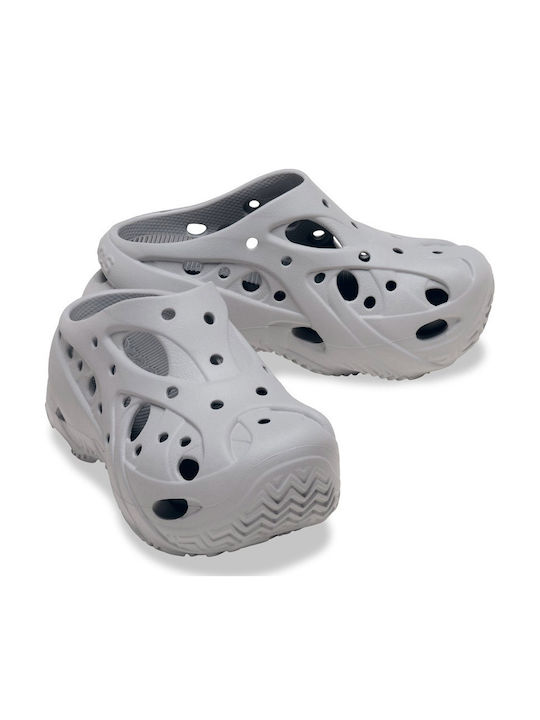 Crocs Caged Γυναικεία Σαμπό Ασημί Crocs Caged Γυναικεία Σαμπό Ασημί