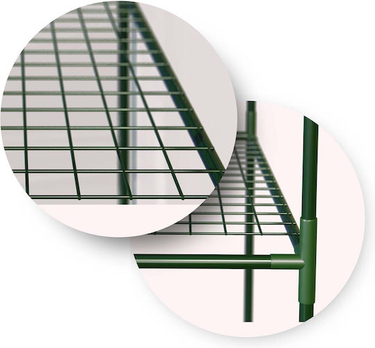 Plonos GC4922 Greenhouse House Type with Metal Frame and Shelves 1.4x0.7x1.95m