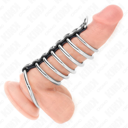 Kink Пръстен Петел Металик Черен
