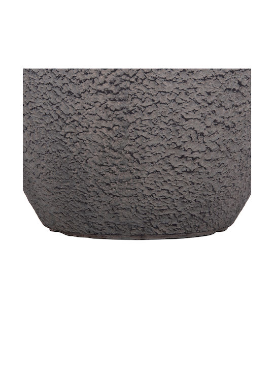 HomeMarkt Set 3 Pots Metal Dark Cement