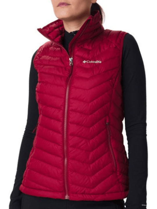 Lite Beet Kurz Damen Ärmellos Puffer Jacke für Winter Rot