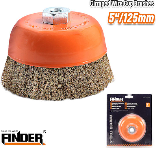 Finder 196595 Συρματόβουρτσα Καμπάνα για Γωνιακό Τροχό 125mm