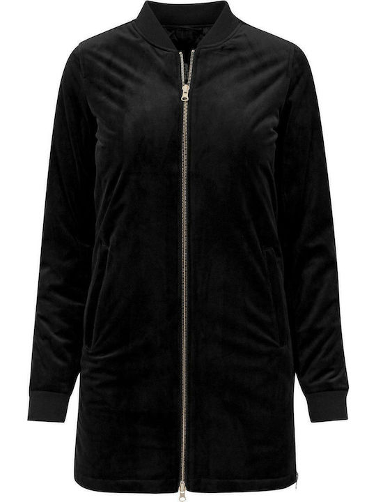 Μακρύ Γυναικείο Bomber Jacket Black