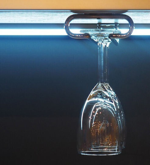 Emuca Metallic Mounted Glass Holder Rack with Length 41cm