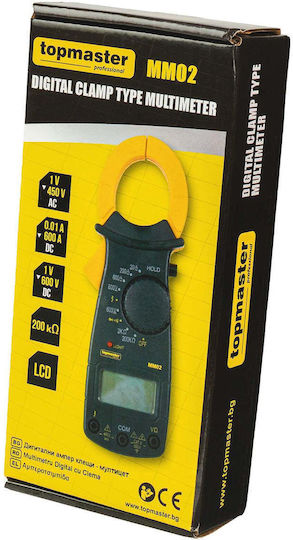 Topmaster Αμπεροτσιμπίδα Ψηφιακή 600A AC 279917 με Ακροδέκτες