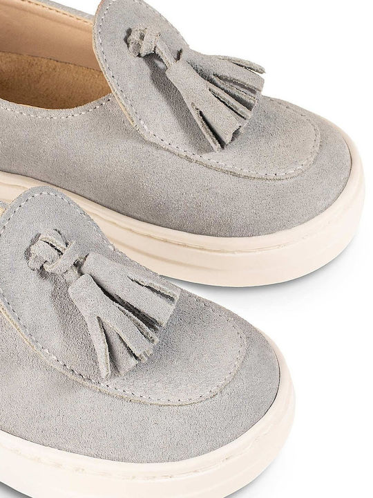 Babywalker Christening Leather Moccasins Light Blue