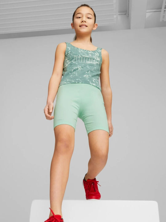 Kinder Leggings Sport Kurz Grün ESS LOGO