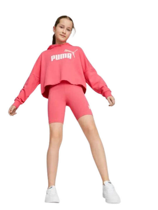 Kinder Leggings Sport Kurz Orange ESS Logo