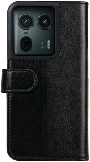 Rosso Element Pu Brieftasche Synthetisches Leder Schwarz (Motorola Edge 50 Ultra)