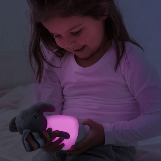 Zazu Φωτάκι Νυκτός Elly the Elephant USB Γκρι με Αισθητήρα