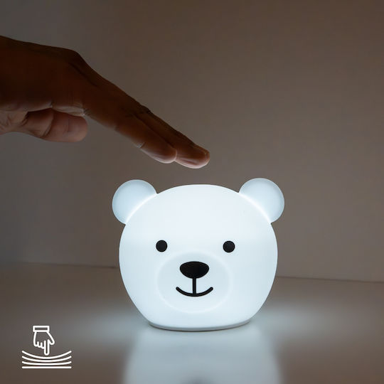 Zazu Nursery Night Light Bor The Bear Usb White