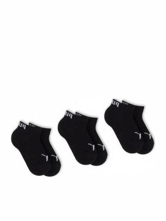 PUMA Athletic Kids' Long Socks Quarter Black 3 Pairs