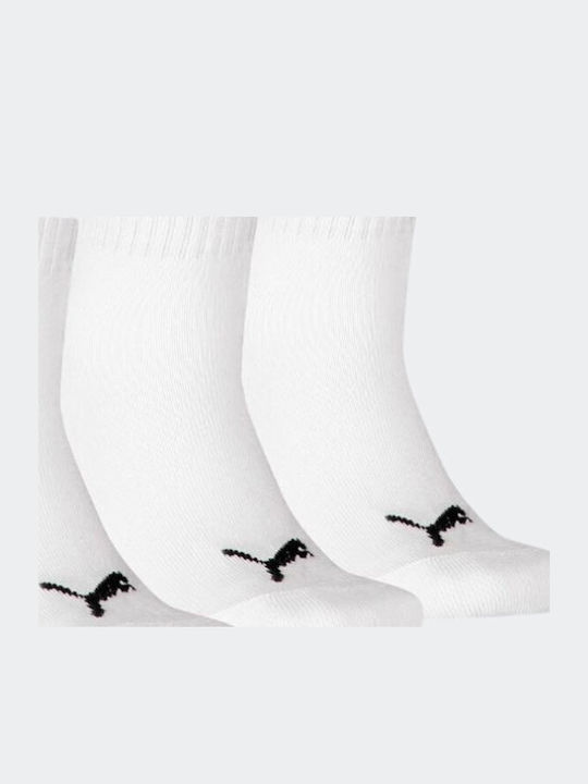 PUMA Дълги детски спортни чорапи Quarter Бели 3 Чифта