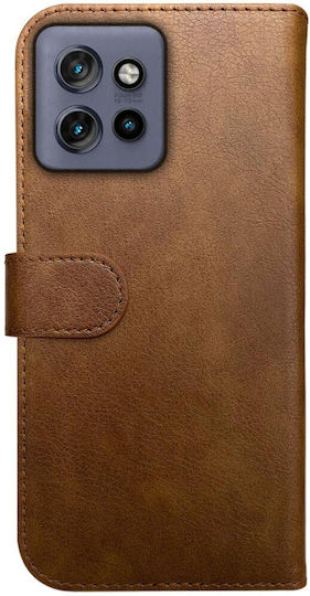 Rosso Element Pu Wallet Δερματίνης / Σιλικόνης Καφέ (Motorola Edge 50 Neo)