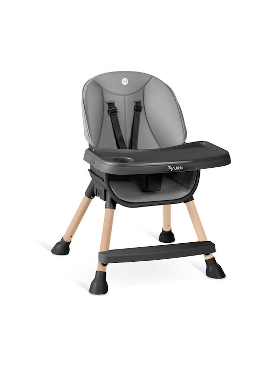 Nukido Tilo Baby Highchair 3 in 1 with Adjustable Height Gray