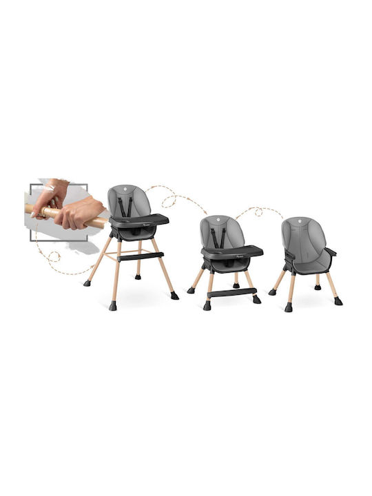 Nukido Tilo Baby Highchair 3 in 1 with Adjustable Height Gray