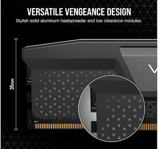 Corsair Vengeance DDR5 32GB RAM με 2x16GB Modules και Ταχύτητα 5200 για Desktop