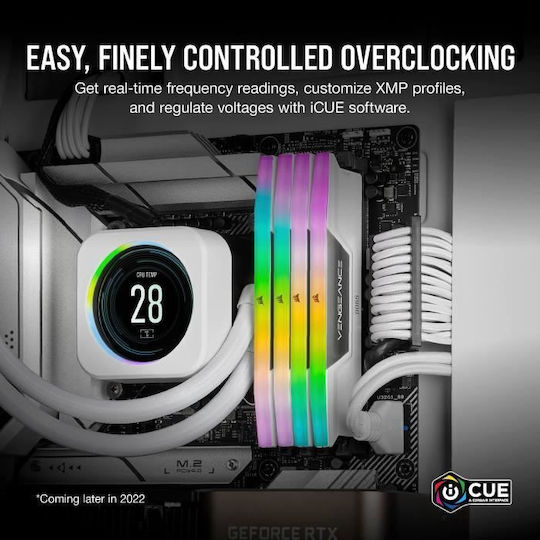 Corsair Vengeance RGB DDR5 32GB RAM με 2x16GB Modules και Ταχύτητα 5200 για Desktop