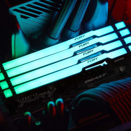 Kingston Fury Beast RGB DDR5 32GB RAM with 2x16GB Modules and Speed 5200 for Desktop