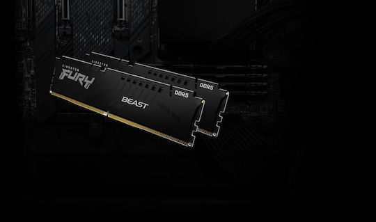 Kingston Fury Beast DDR5 64GB RAM με 2x32GB Modules και Ταχύτητα 5600 για Desktop