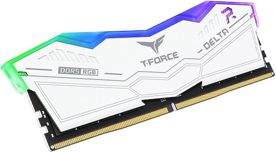 TeamGroup Delta RGB White 32GB DDR5 RAM cu Viteză 6400 pentru Desktop