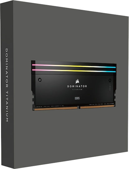 Corsair Dominator Titanium RGB XMP DDR5 64GB RAM με 2x32GB Modules και Ταχύτητα 6400 για Desktop