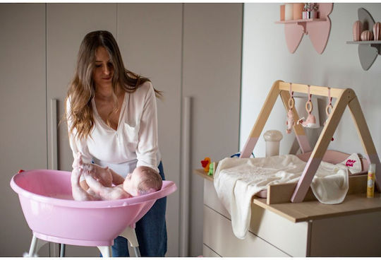 OK Baby Μπανιέρα Μωρού Bella με Θερμόμετρο Ροζ