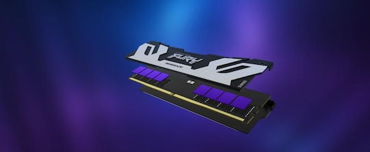 Kingston Fury Renegade Silver DDR5 32GB RAM με 2x16GB Modules και Ταχύτητα 6400 για Desktop
