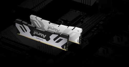 Kingston Fury Renegade Silver DDR5 32GB RAM με 2x16GB Modules και Ταχύτητα 6400 για Desktop