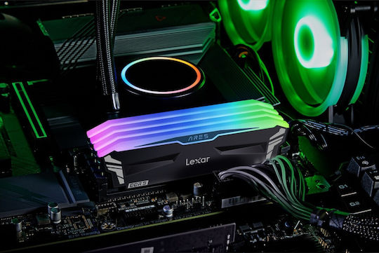 Lexar Ares RGB DDR5 32GB RAM with 2x16GB Modules and Speed 6800 for Desktop