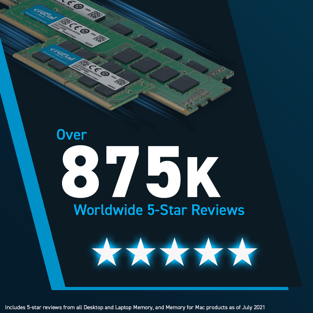 Crucial 32GB DDR5 RAM cu 2 module (2x16GB) și Viteză 4800 pentru