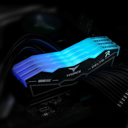 TeamGroup Delta RGB 32GB DDR5 RAM mit 2 Modulen (2x16GB) und Geschwindigkeit 6000 für Schreibtisch