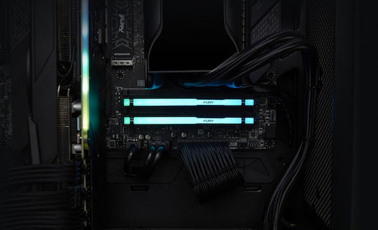 Kingston Fury Beast RGB DDR5 32GB RAM με 2x16GB Modules και Ταχύτητα 5600 για Desktop