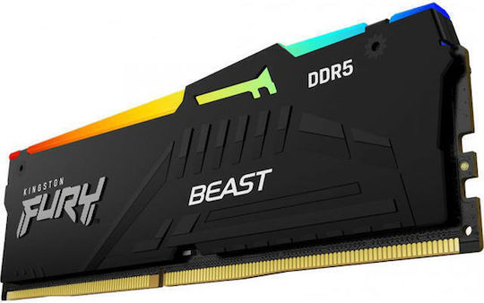 Kingston Fury Beast RGB DDR5 with Module 1x16GB and Speed 5600 for Desktop