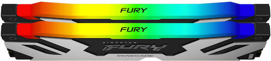 Kingston Fury Renegade RGB DDR5 32GB RAM με 2x16GB Modules και Ταχύτητα 6400 για Desktop