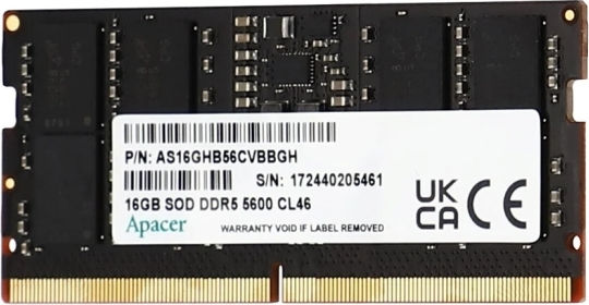Apacer 16GB DDR5 RAM с Скорост 5600 за Лаптоп