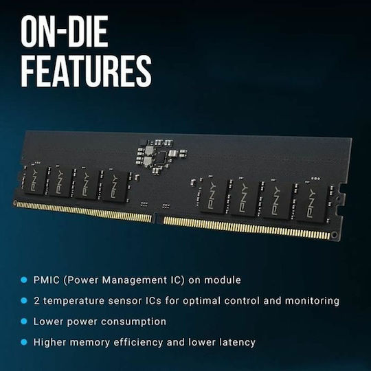 PNY Performance 8GB DDR5 RAM with 4800 Speed for Desktop